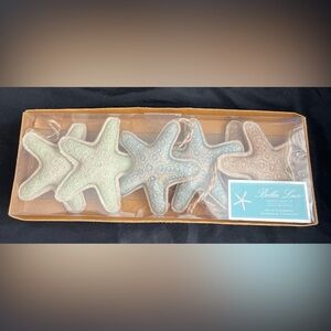 New Bella Lux (6) Boxed Fabric Starfish Ornaments